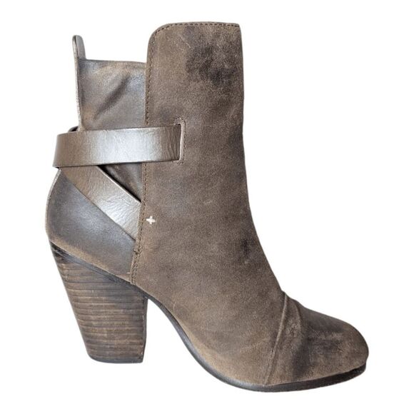 RAG & BONE Kinsey Distressed Suede Booties Size 36.5(6) - Picture 5 of 8